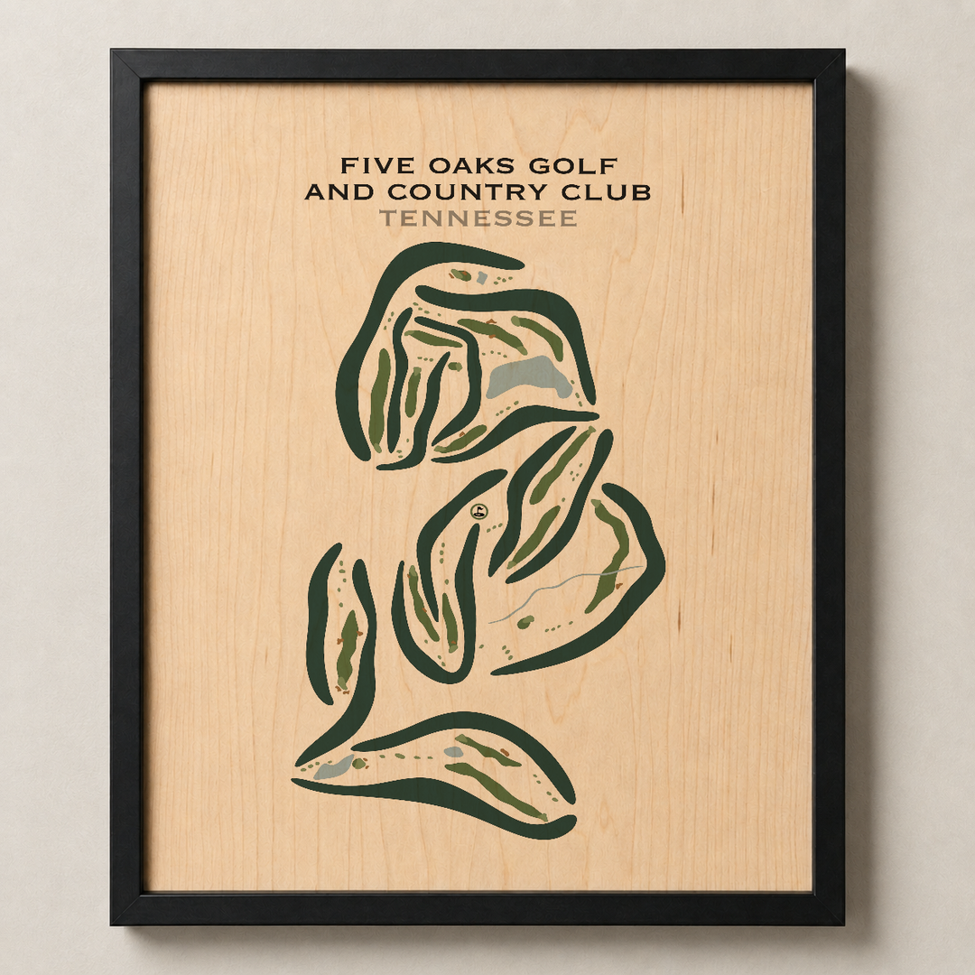 Five Oaks Golf & Country Club, Tennessee - Printed Golf Courses