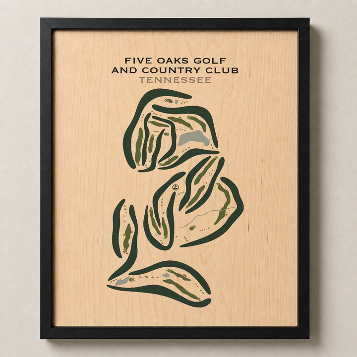 Five Oaks Golf & Country Club, Tennessee - Printed Golf Courses