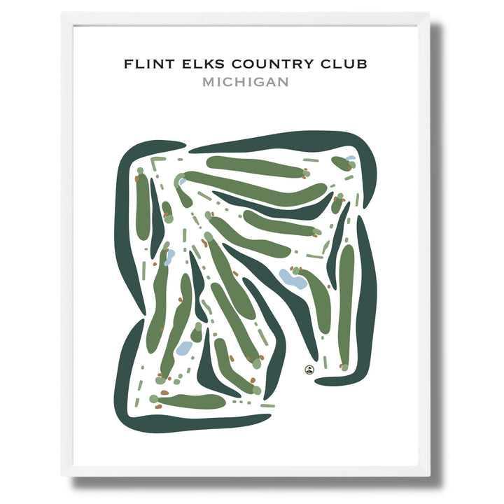 Flint Elks Country Club, Michigan - Printed Golf Courses