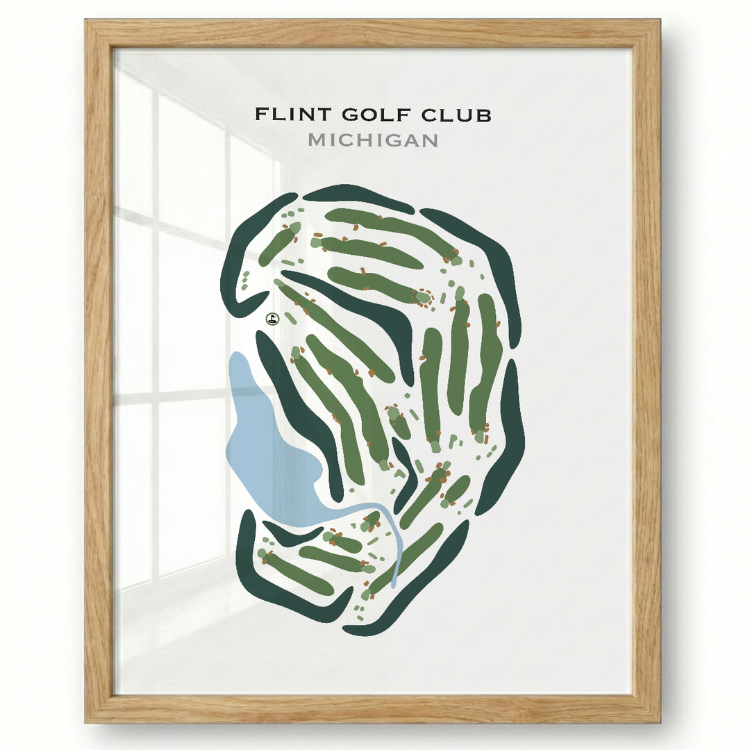 Flint Golf Club, Michigan - Printed Golf Courses