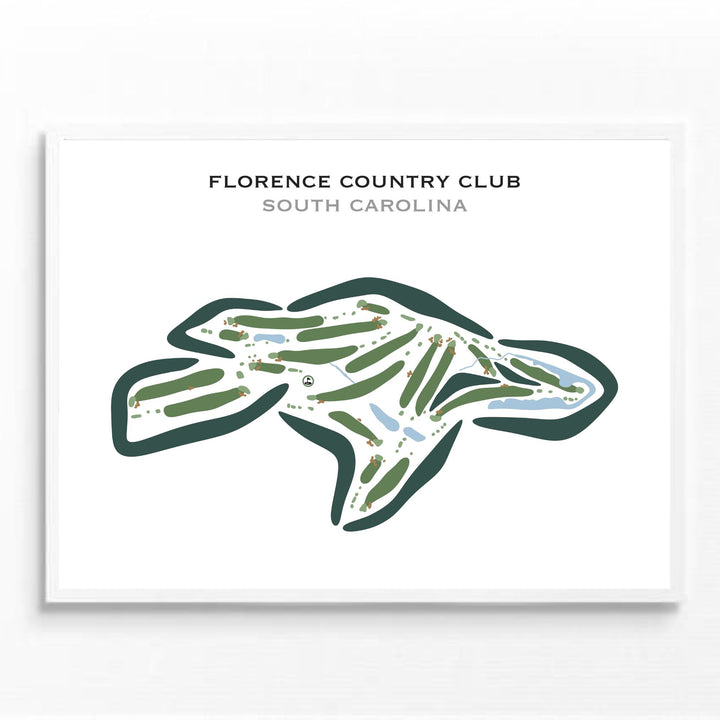 Florence Country Club, South Carolina - Printed Golf Courses