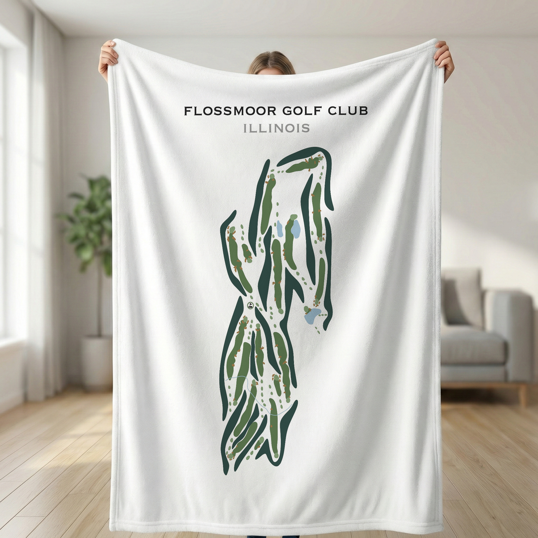 Flossmoor Golf Club, Illinois - Printed Golf Courses