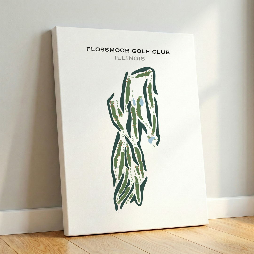 Flossmoor Golf Club, Illinois - Printed Golf Courses