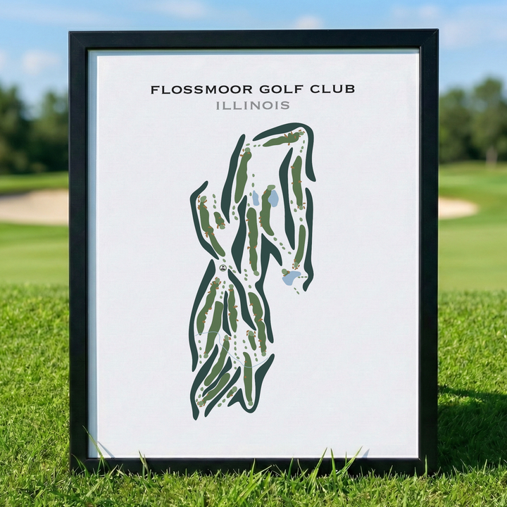 Flossmoor Golf Club, Illinois - Printed Golf Courses