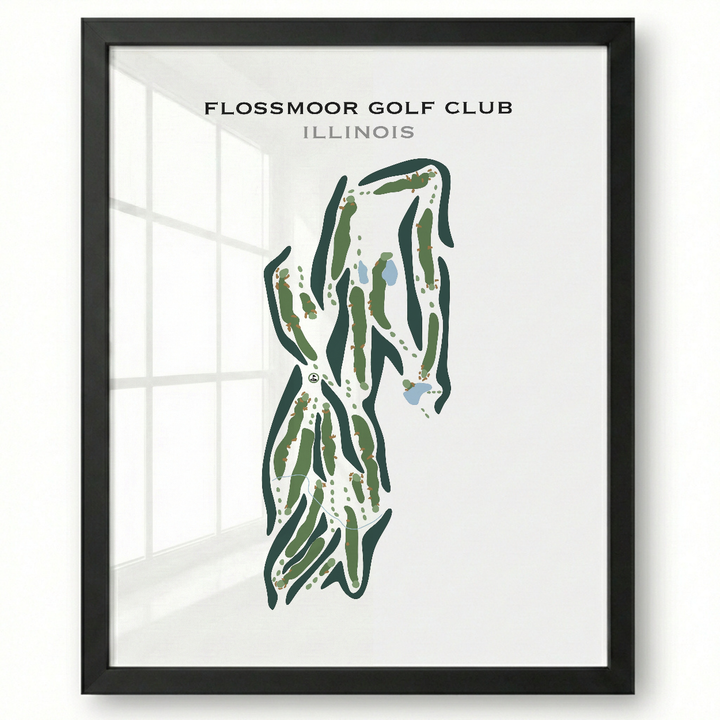 Flossmoor Golf Club, Illinois - Printed Golf Courses