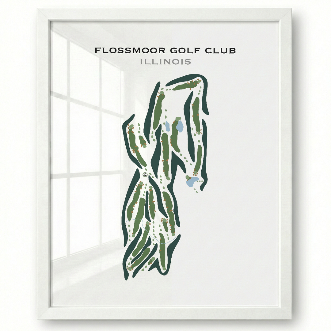 Flossmoor Golf Club, Illinois - Printed Golf Courses