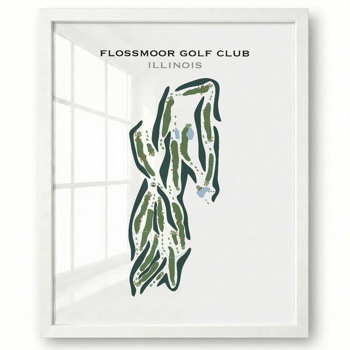 Flossmoor Golf Club, Illinois - Printed Golf Courses