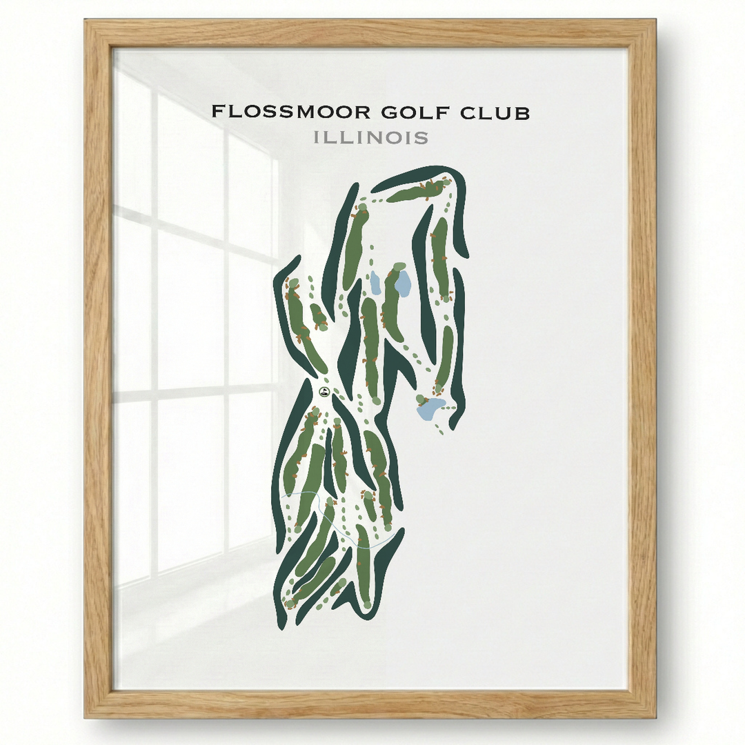 Flossmoor Golf Club, Illinois - Printed Golf Courses