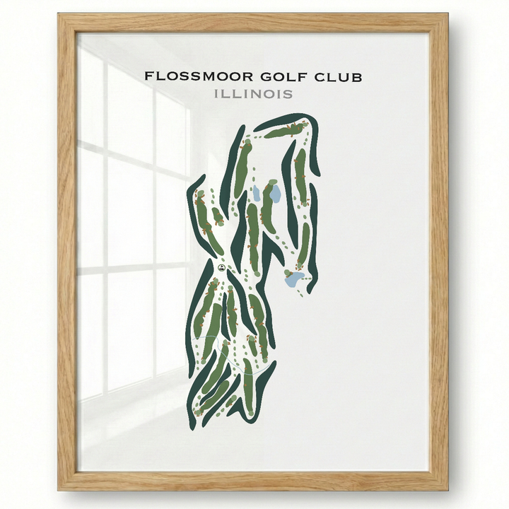 Flossmoor Golf Club, Illinois - Printed Golf Courses