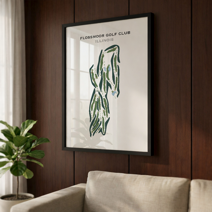 Flossmoor Golf Club, Illinois - Printed Golf Courses