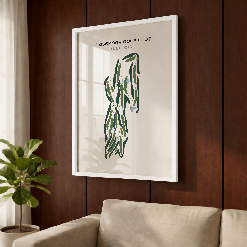 Flossmoor Golf Club, Illinois - Printed Golf Courses