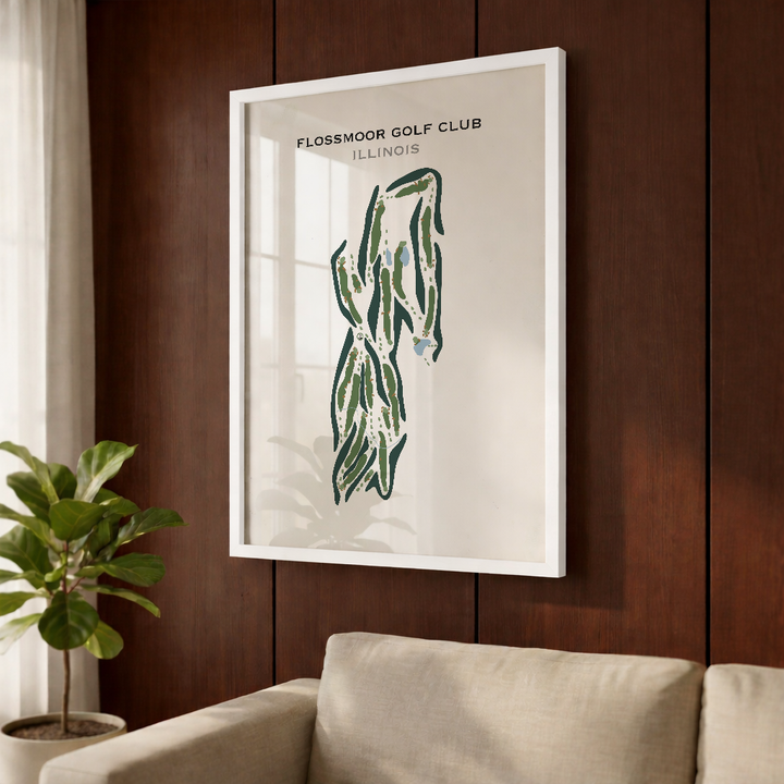 Flossmoor Golf Club, Illinois - Printed Golf Courses