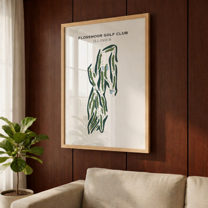 Flossmoor Golf Club, Illinois - Printed Golf Courses