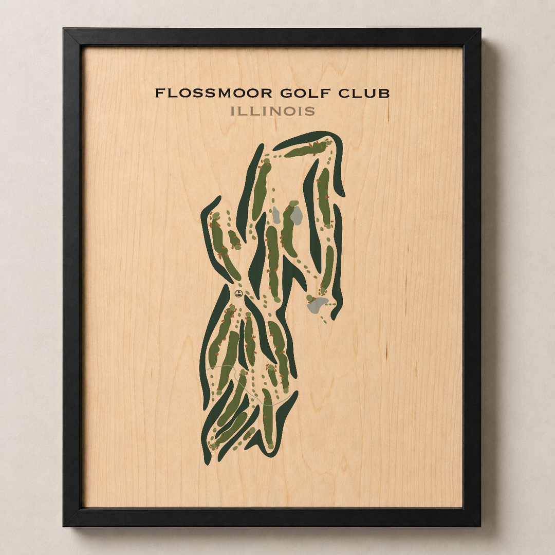 Flossmoor Golf Club, Illinois - Printed Golf Courses