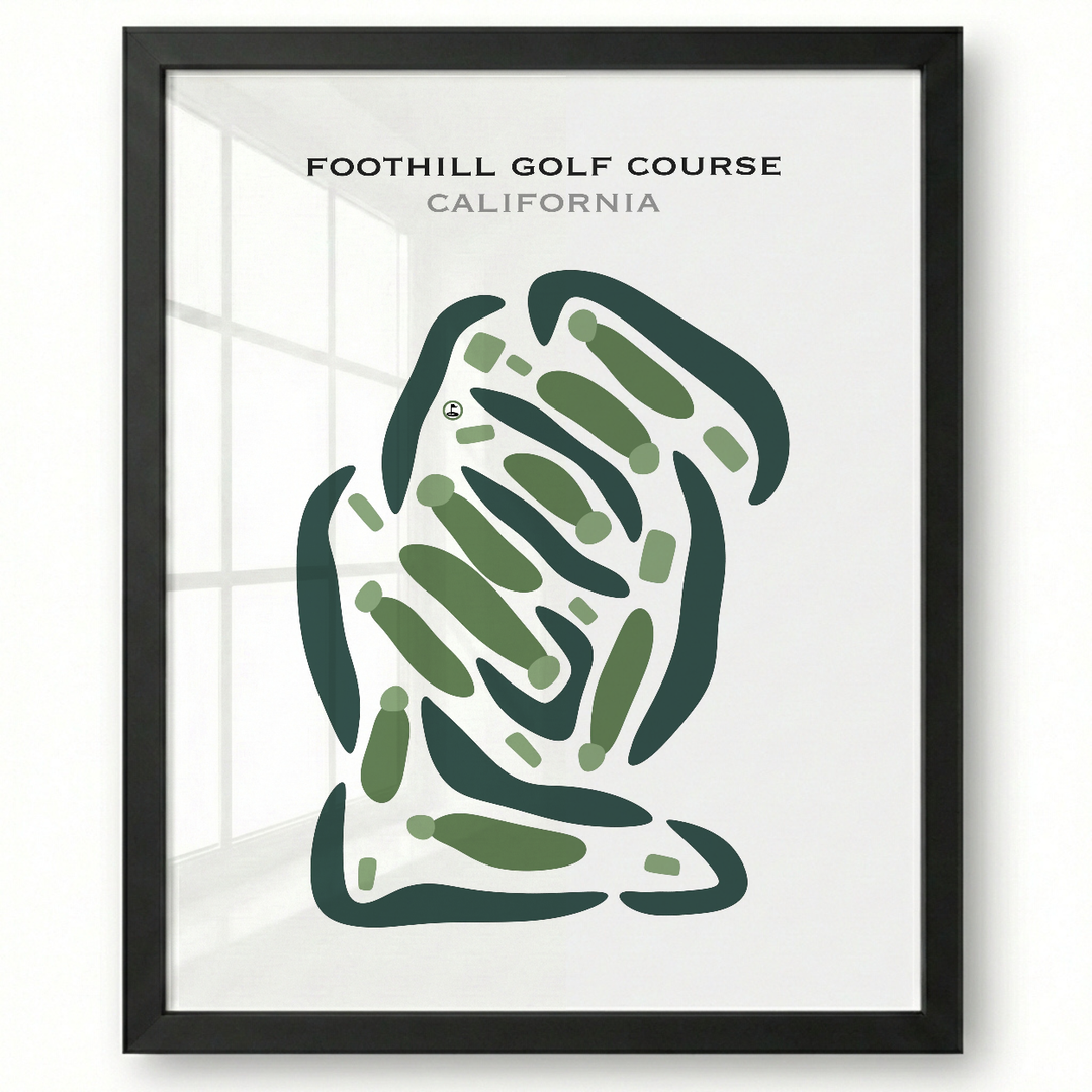 Foothill Golf Course, California - Printed Golf Courses