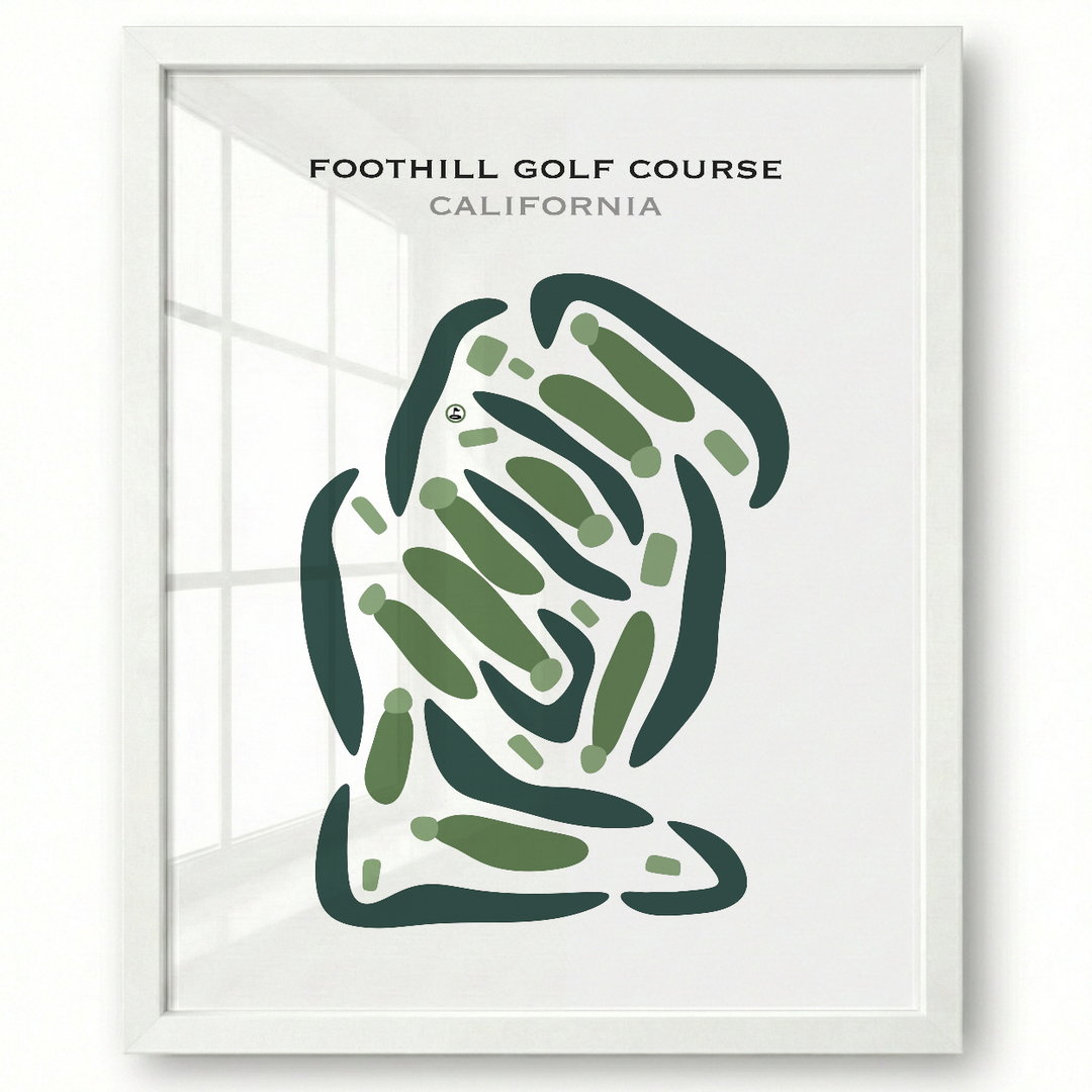 Foothill Golf Course, California - Printed Golf Courses