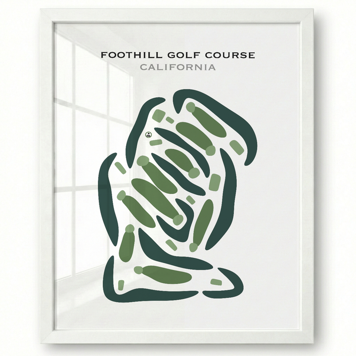Foothill Golf Course, California - Printed Golf Courses