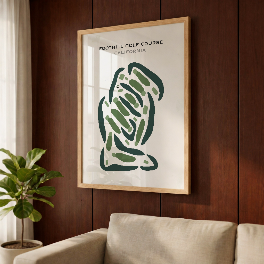 Foothill Golf Course, California - Printed Golf Courses