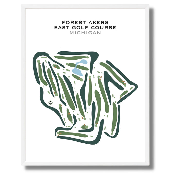 Forest Akers East Golf Course, Michigan - Printed Golf Courses