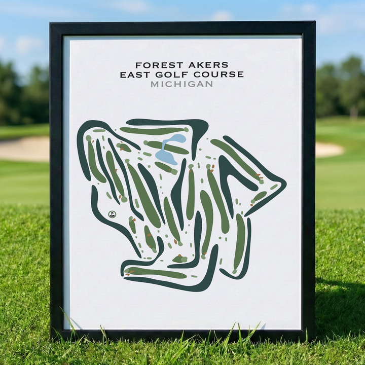 Forest Akers East Golf Course, Michigan - Printed Golf Courses