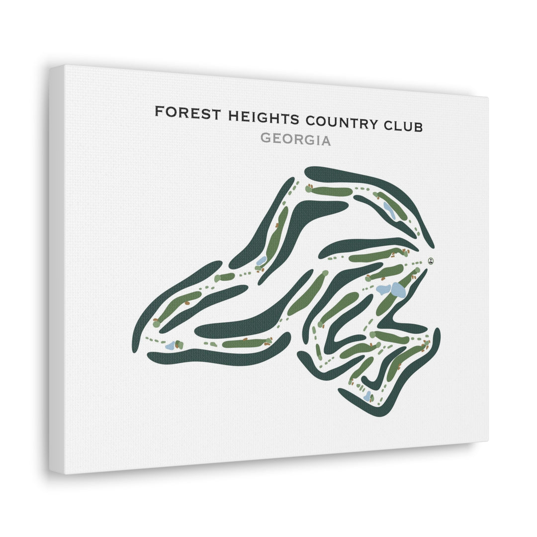 Forest Heights Country Club, Georgia - Printed Golf Course