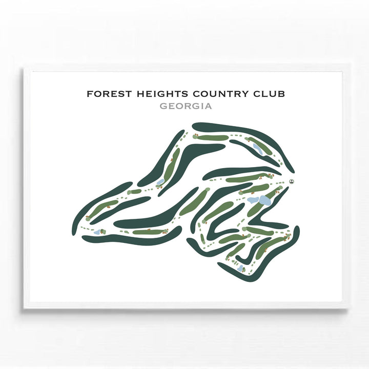 Forest Heights Country Club, Georgia - Printed Golf Course