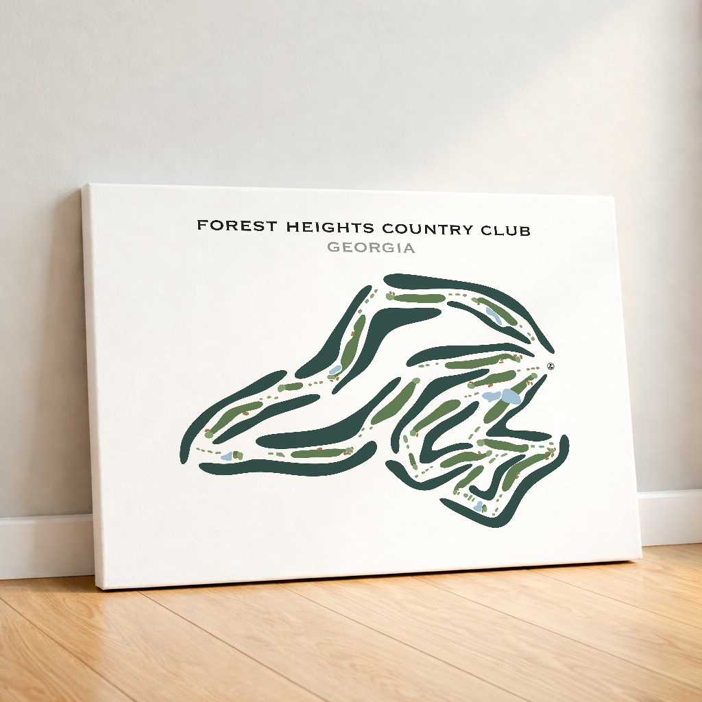 Forest Heights Country Club, Georgia - Printed Golf Course