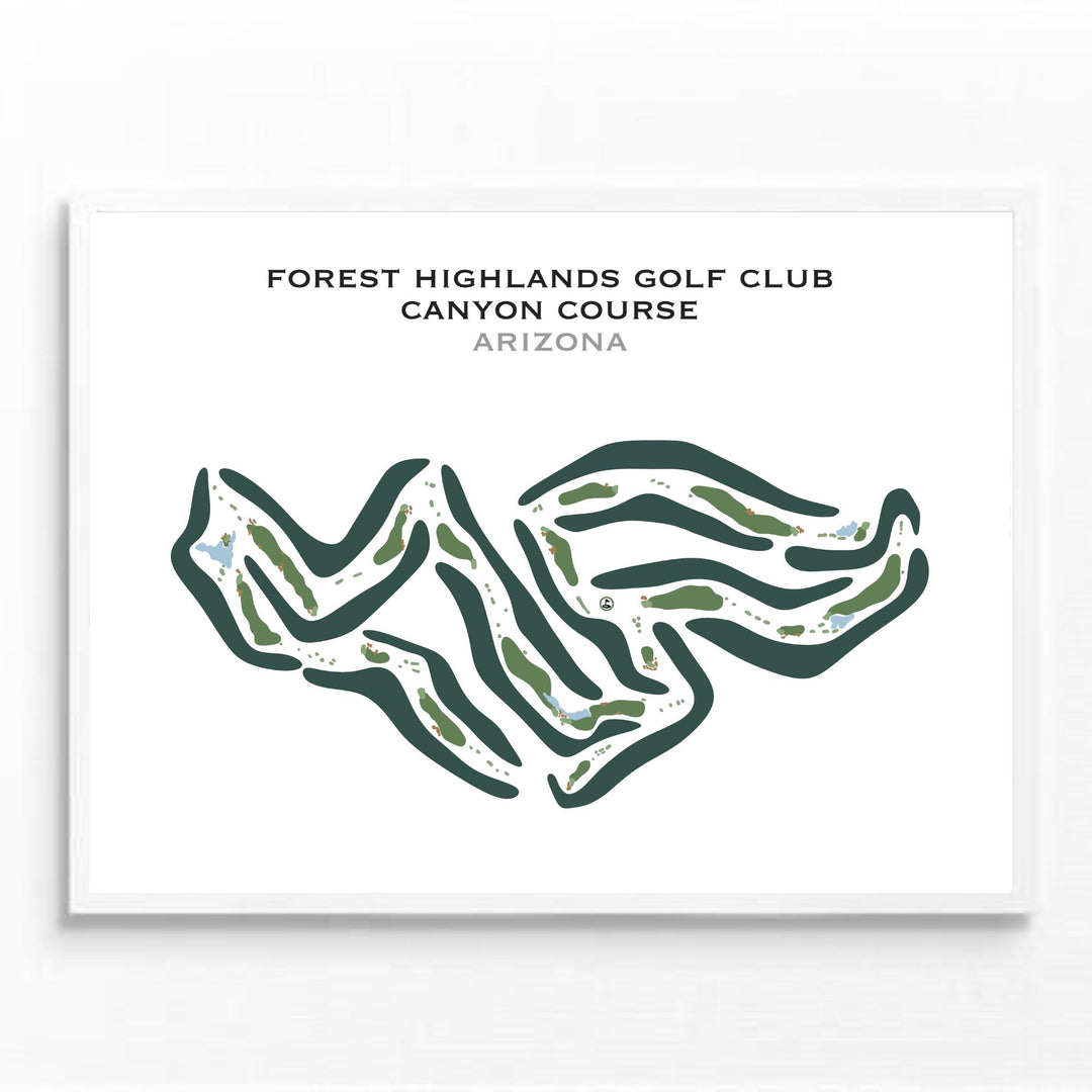 Forest Highlands Canyon Course, Arizona - Printed Golf Courses