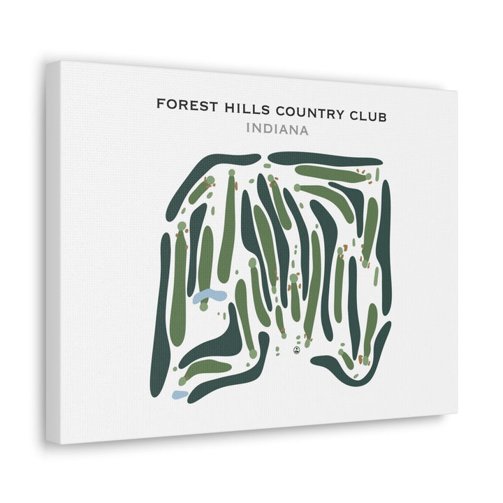 Forest Hills Country Club, Indiana - Printed Golf Course