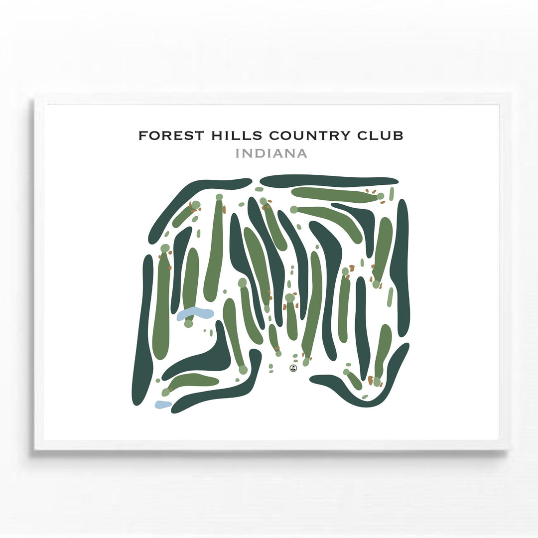 Forest Hills Country Club, Indiana - Printed Golf Course