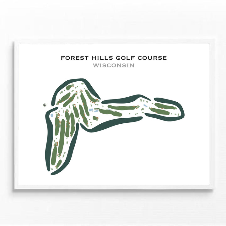 Forest Hills Golf Course, Wisconsin - Printed Golf Courses