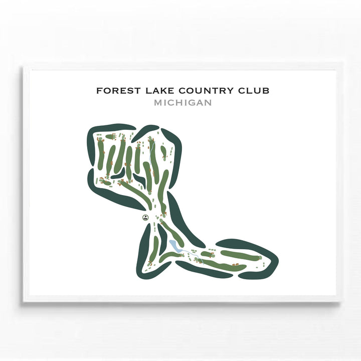 Forest Lake Country Club, Michigan - Printed Golf Courses