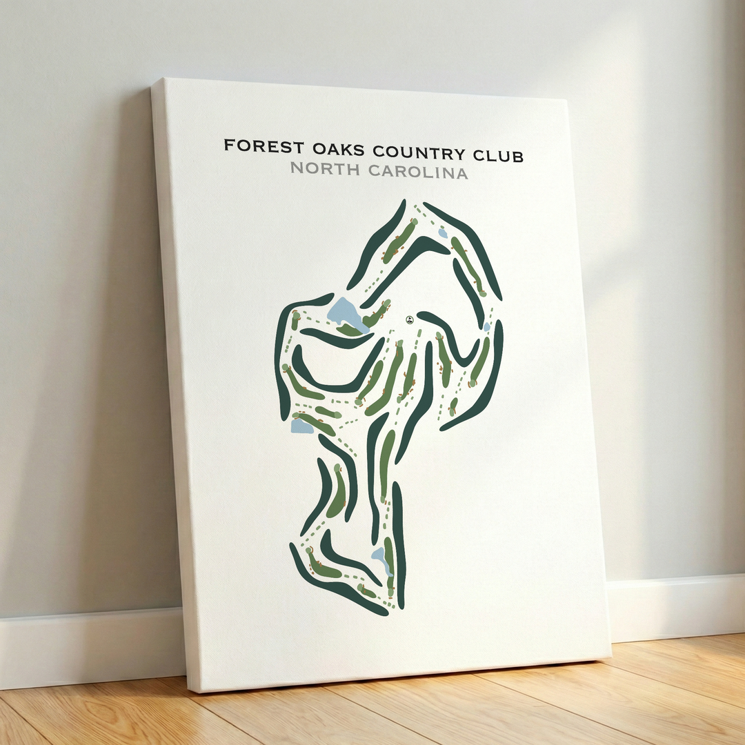 Forest Oaks Country Club, North Carolina - Printed Golf Course