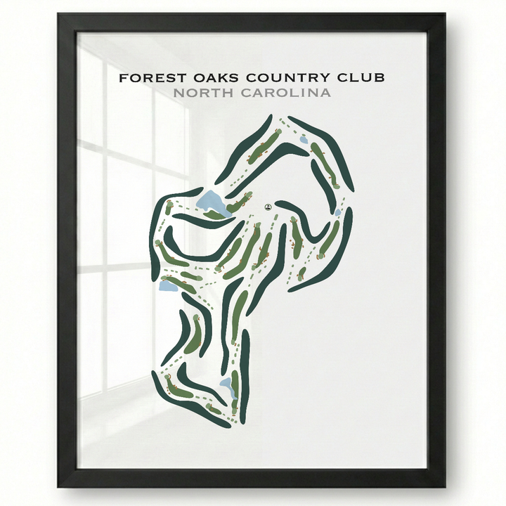Forest Oaks Country Club, North Carolina - Printed Golf Course