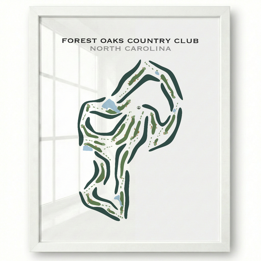 Forest Oaks Country Club, North Carolina - Printed Golf Course