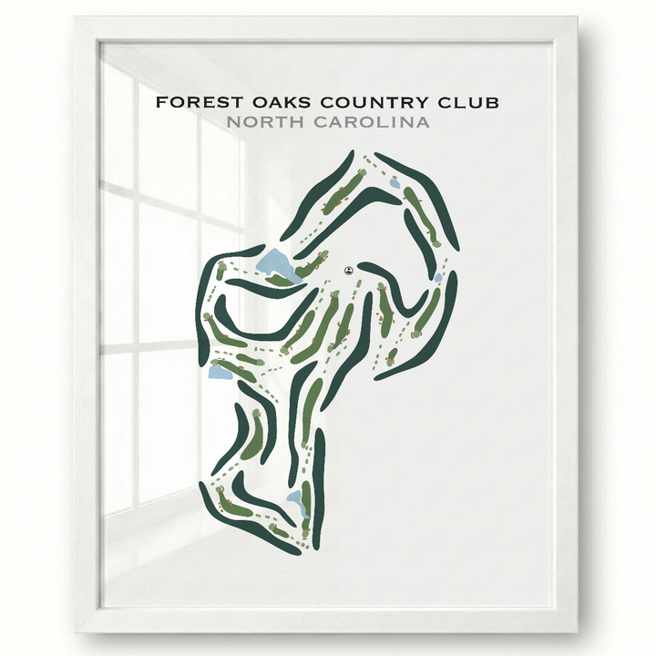 Forest Oaks Country Club, North Carolina - Printed Golf Course