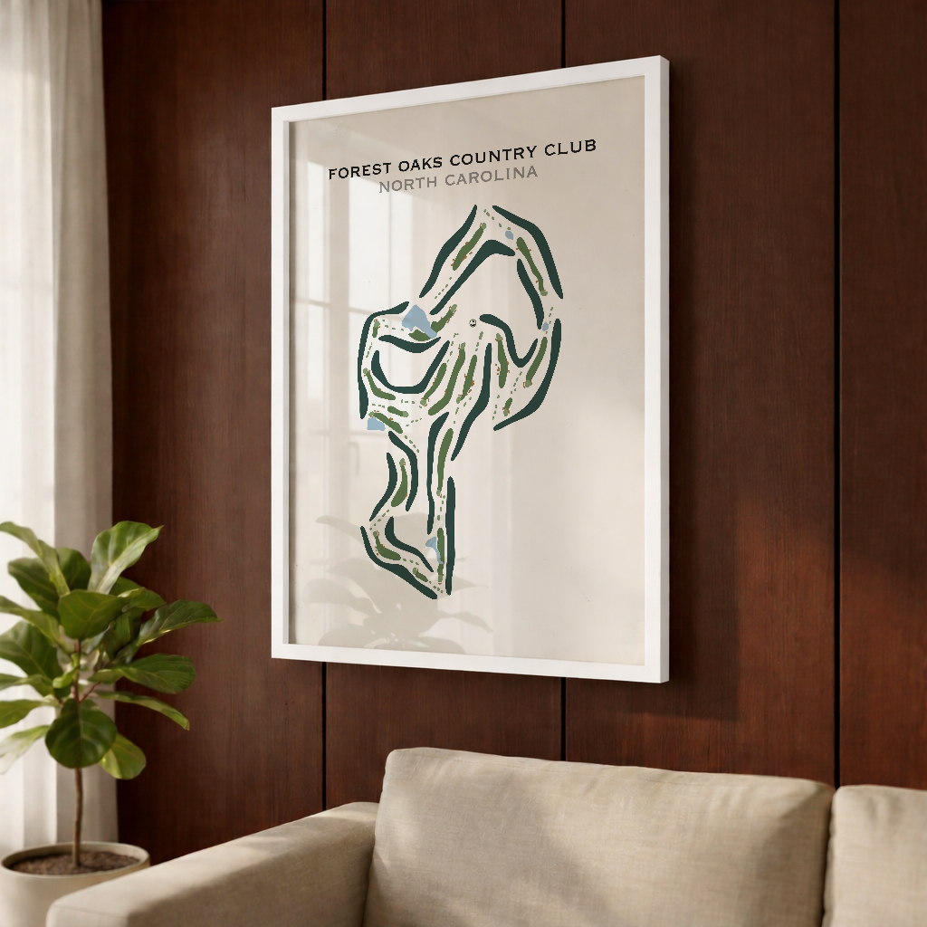 Forest Oaks Country Club, North Carolina - Printed Golf Course