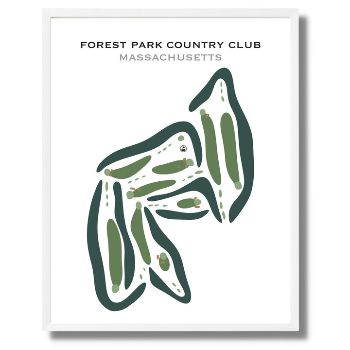 Forest Park Country Club, Massachusetts - Printed Golf Courses - Golf Course Prints