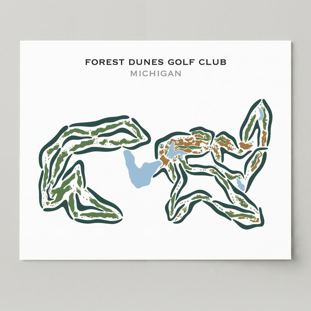 Forest Dunes Golf Club, Michigan - Printed Golf Courses