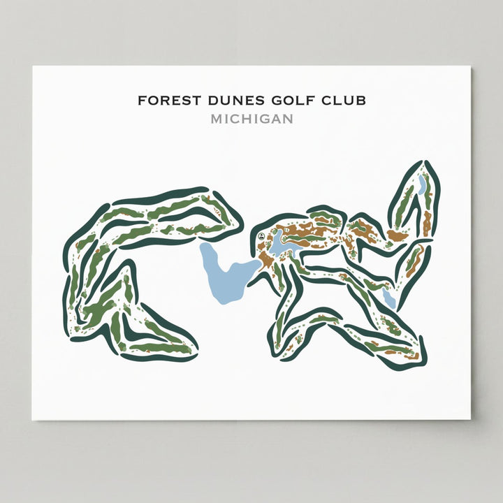 Forest Dunes Golf Club, Michigan - Printed Golf Courses