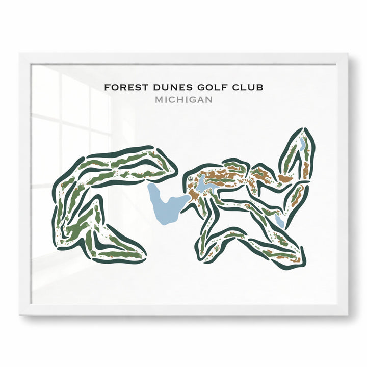 Forest Dunes Golf Club, Michigan - Printed Golf Courses