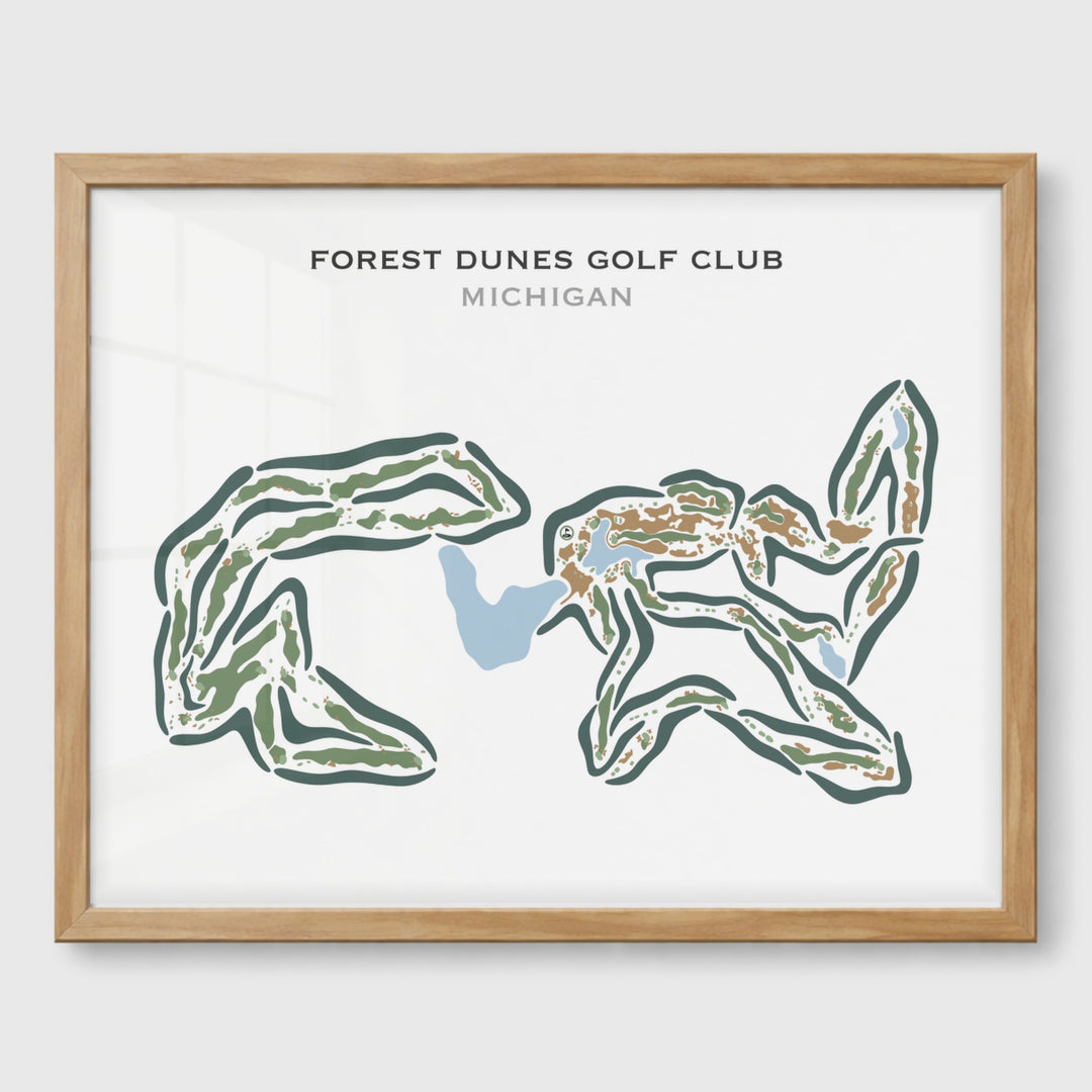 Forest Dunes Golf Club, Michigan - Printed Golf Courses