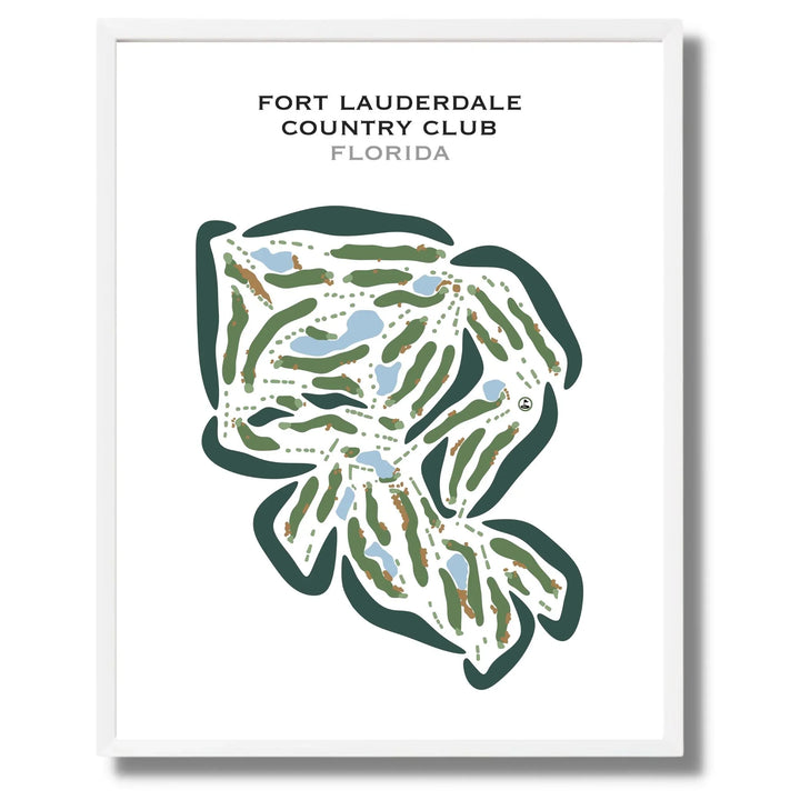 Fort Lauderdale Country Club, Florida - Printed Golf Courses