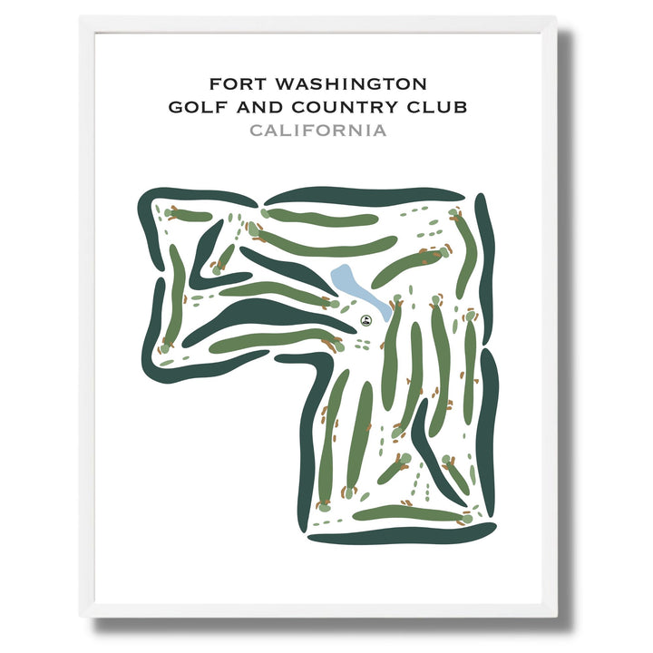Fort Washington Country Club, California - Printed Golf Courses
