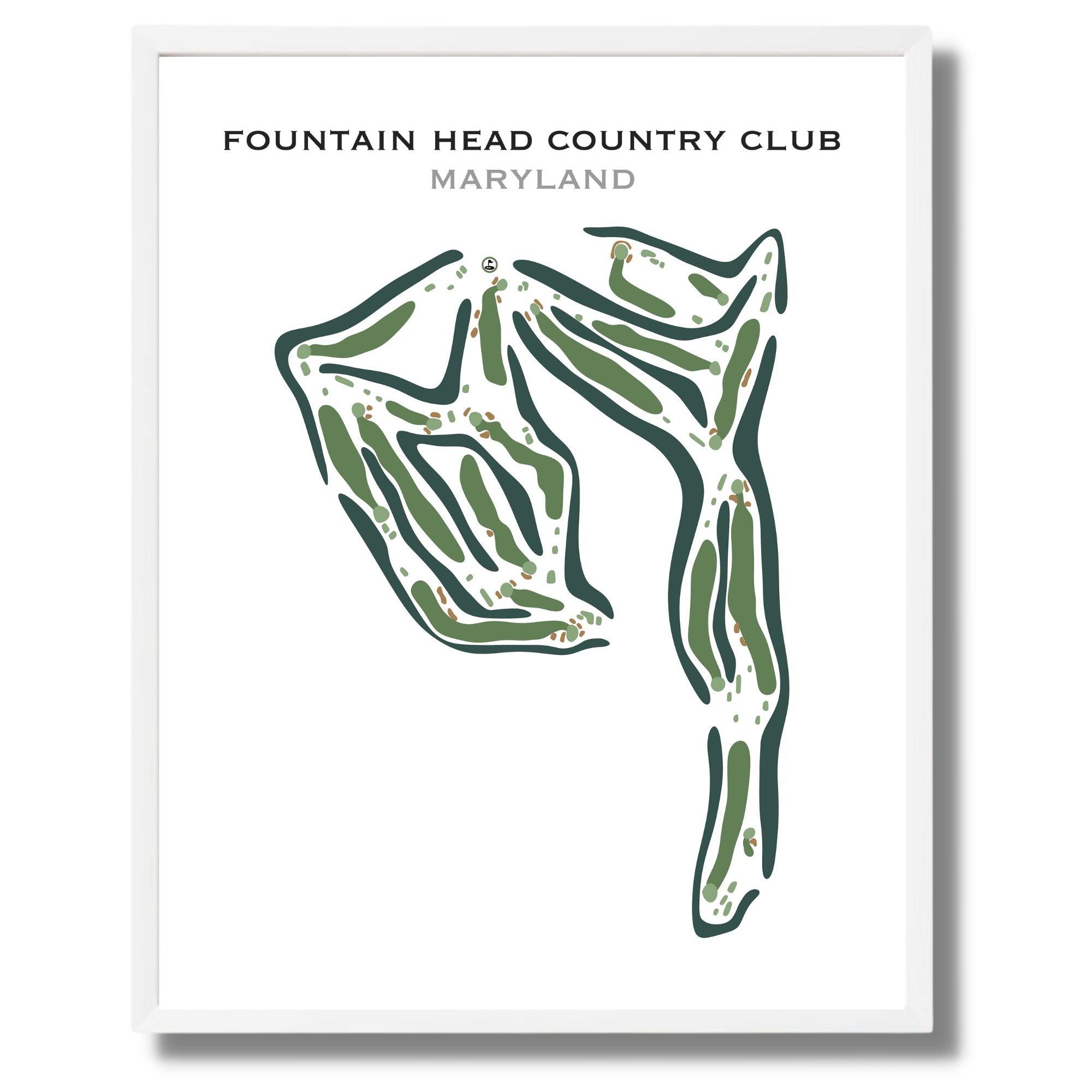 Buy the best printed golf course Fountain Head Country Club, Maryland ...