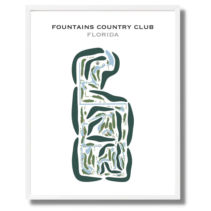 Fountains Country Club, Florida - Printed Golf Courses