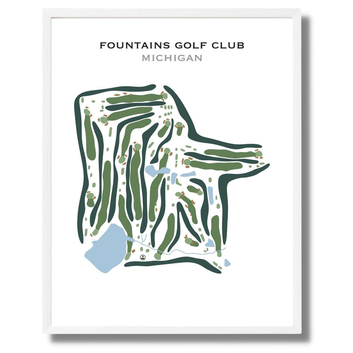 Fountains Golf Club, Michigan - Printed Golf Course