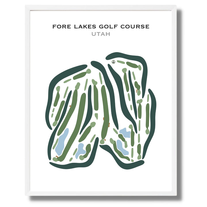 Fore Lakes Golf Course, Taylorsville Utah - Printed Golf Courses