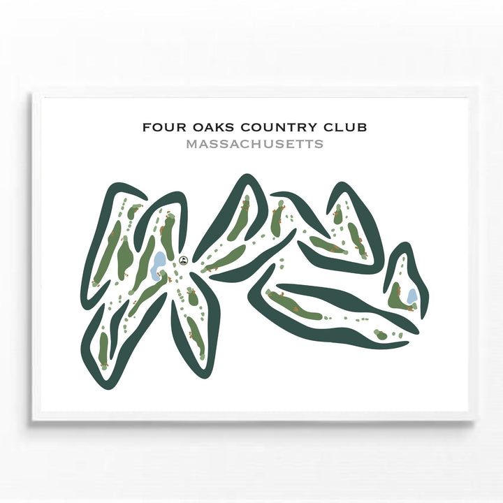 Four Oaks Country Club, Massachusetts - Printed Golf Courses