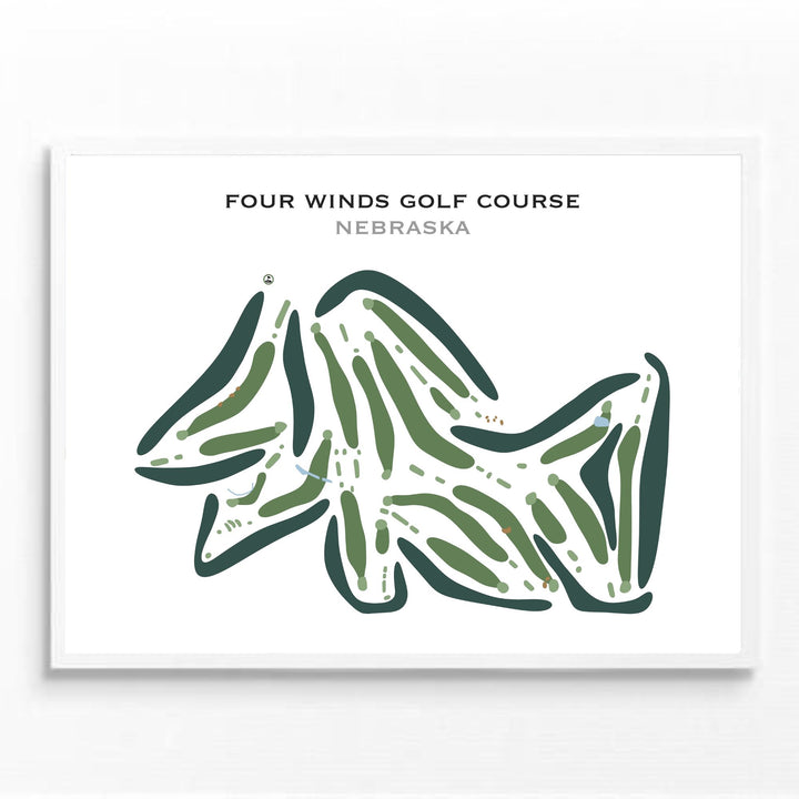 Four Winds Golf Course, Nebraska - Printed Golf Courses